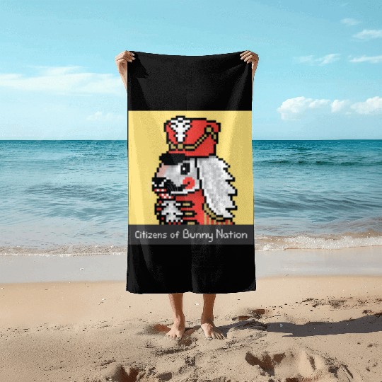 Citizens of Bunny Nation NFT #99 Artwork Beach Towels