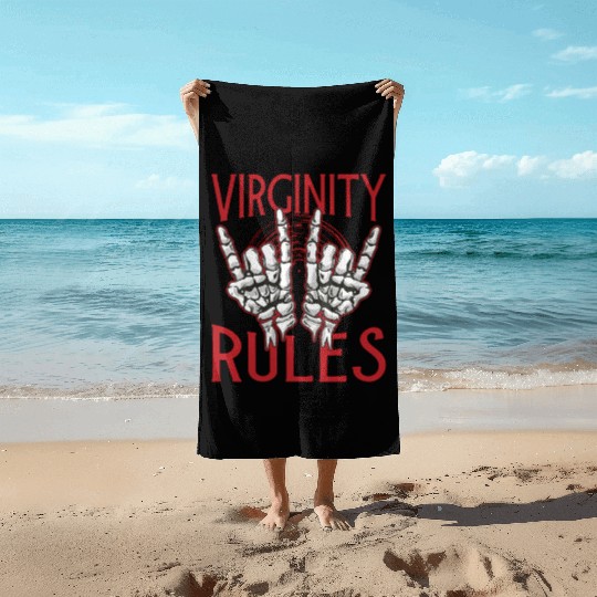 Virginity Rules Nerd Summer Camp Beach Towels