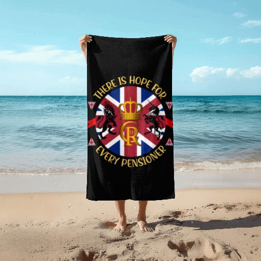 King Charles Iii British Monarch Royal Coronation Beach Towels