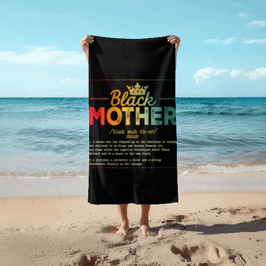 Black Mother African Americans Mothers Day Junetee Beach Towels