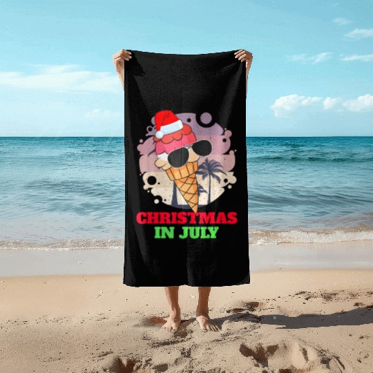 Ice Cream Mid Year Xmas Party Beach Christmas In Beach Towels