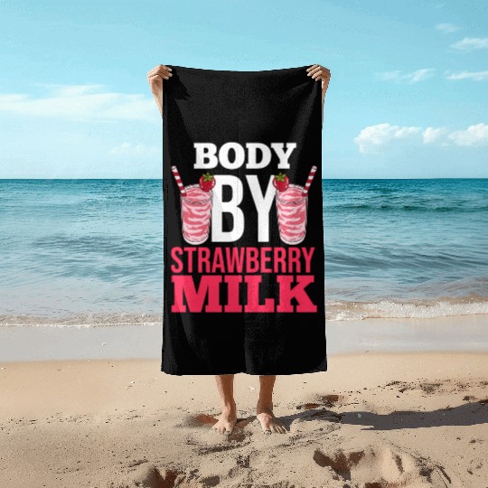 Strawberry Milk Shake Korean Vegan Japanese Beach Towels