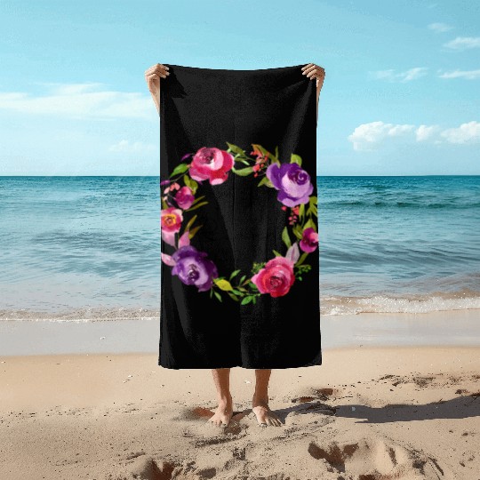 He Is Risen Floral Easter For Christiann Mom Beach Towels