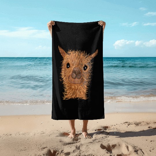 Alpaca Lama Sweet Alpaca Sweet Alpaca Alpaca Head Beach Towels
