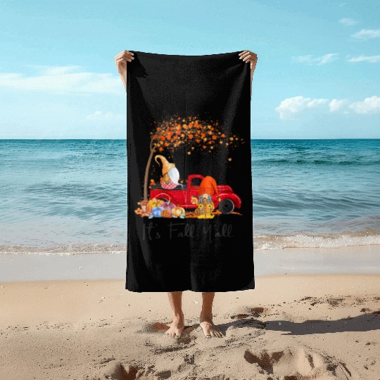 It's Fall Y'all Girls Fall Vibes Autumn Leaves Beach Towels