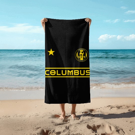 Columbus Ohio 614 Starer Beach Towels
