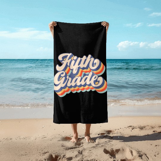 Sunset Fifth Grade Teacher & Student Back To Beach Towels