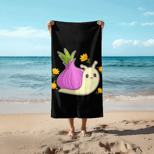 Aesthetic Kawaii Onion Beach Towels