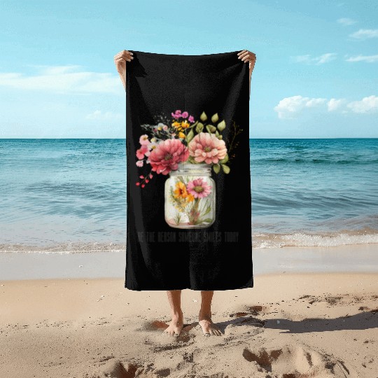 Summer Wildflower Jar Beach Towels Be The Reason Someone Sm