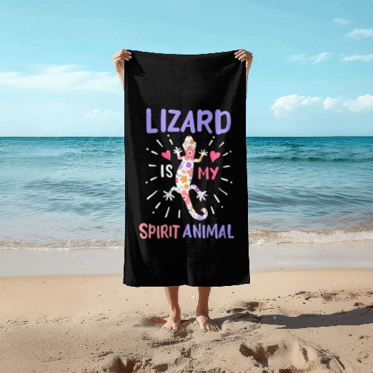 Lizard Reptile Herpetologist Lizard Lover Beach Towels