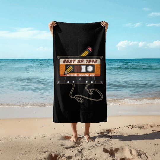 Best Of 1942 Vintage Edition Cassette Tape Beach Towels