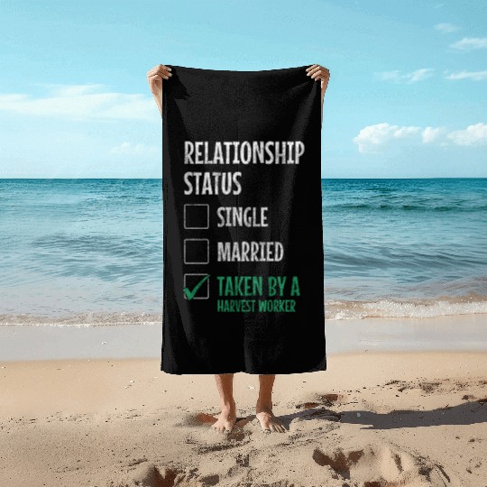 Harvest Work Field Beach Towels