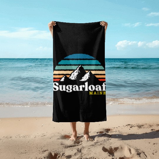 Sugarloaf Maine Usa Ski Resort 1980S Beach Towels