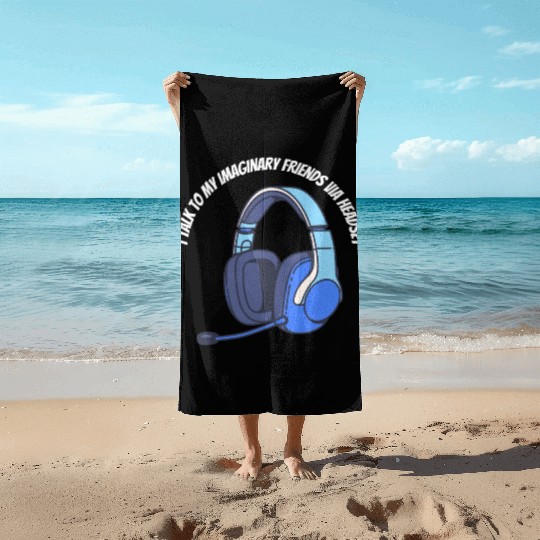 Gamer Imaginary Friends Beach Towels