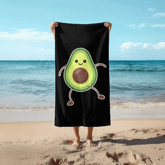 Cute Avocado Lover Gift Beach Towels