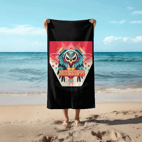 Mississippi vibes Beach Towels