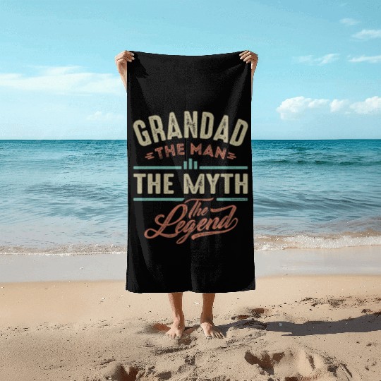 Grandad The Legend Beach Towels