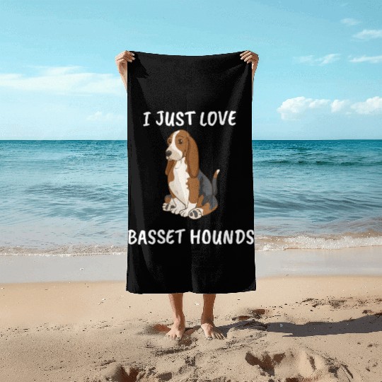 Basset Hound Gift Men Dog Lover Basset Hound Beach Towels