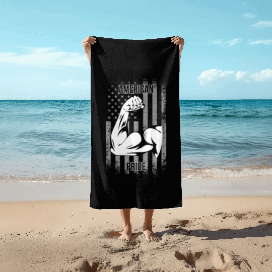 AMERICAN PRIDE,GYM,FITNESS Beach Towels