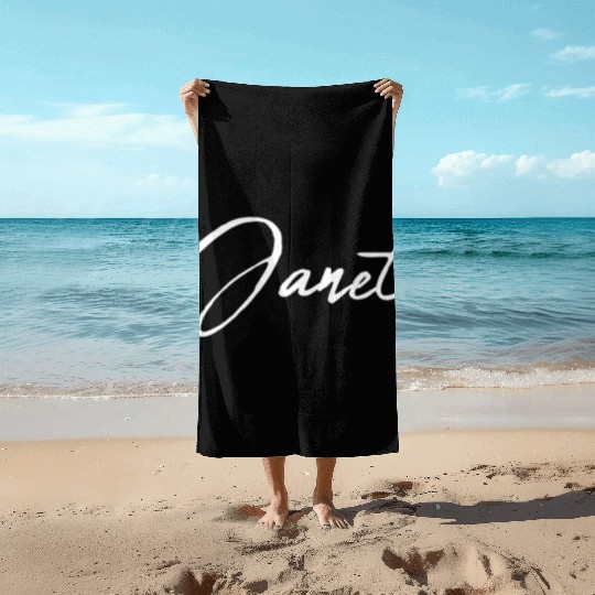 Beautiful Feminine Janet Handwritten Beach Towels