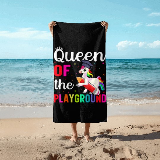 Queen Of The Playground Back To School Beach Towels