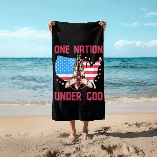 One Nation under God Beach Towels