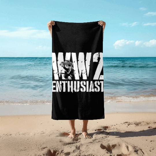 World War 2 WW2 Enthusiast Beach Towels
