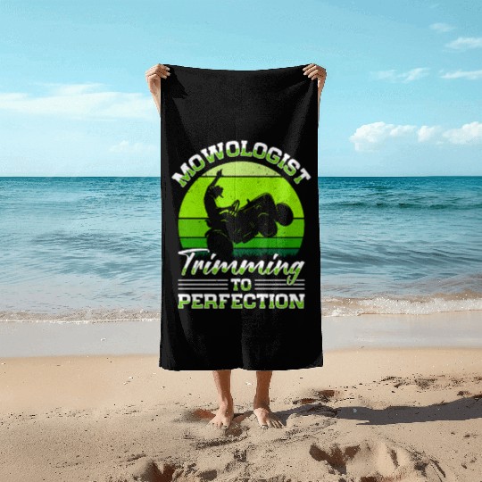 Lawn Mowing Lawn Mower Gardener Gardening Beach Towels