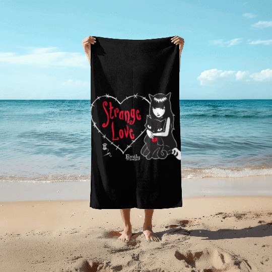 Emily The Strange Strange Love Beach Towels