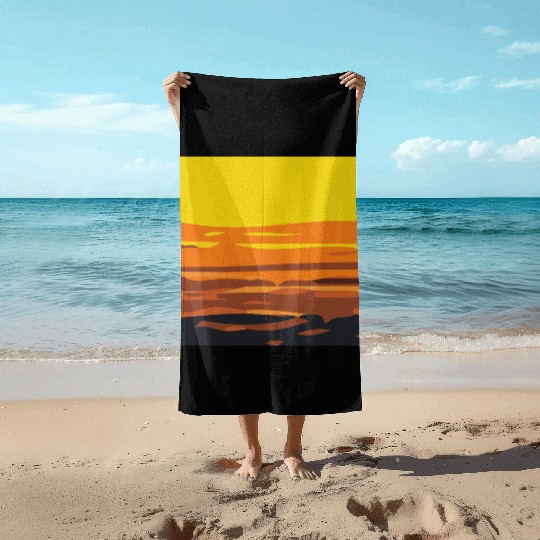 Sunset Rectangle Beach Towels