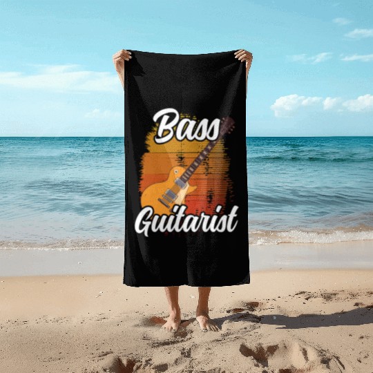 Bass Guitarist Music Musician Guitar Band Beach Towels