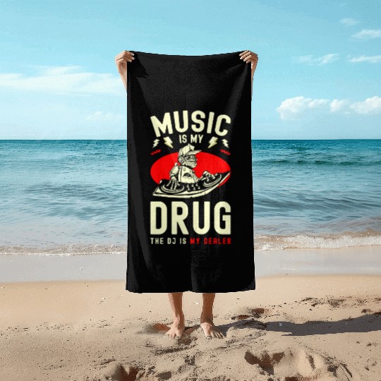 Music Techno Festival Beach Towels