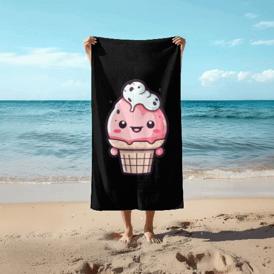 Embrace the Sweetness of our Cute Soft Ice Cream Beach Towels