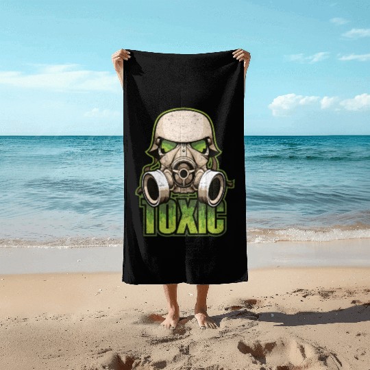 Toxic Green Military And Safety Gas Beach Towels