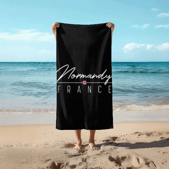 Normandy France Beach Towels