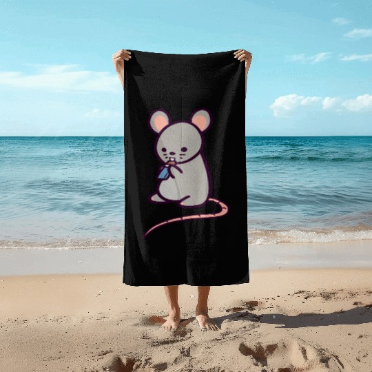Cute Rat Candy Bar Beach Towels