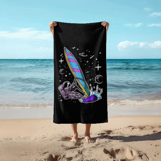 Astronaut Space Surfer Windsurfing Windsurfer Beach Towels