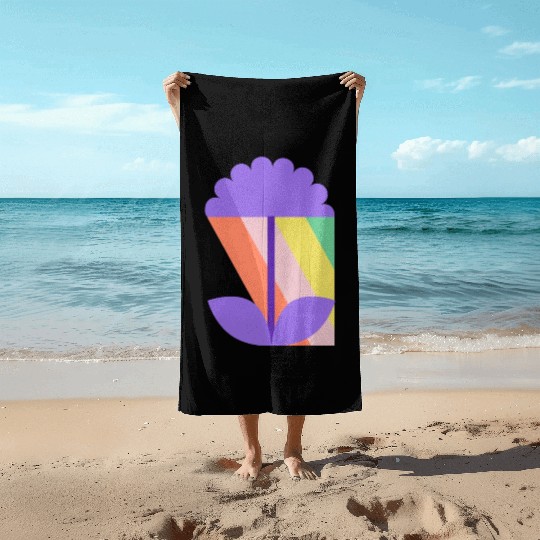 Rainbow Flower Nature Happy Camping Beach Towels