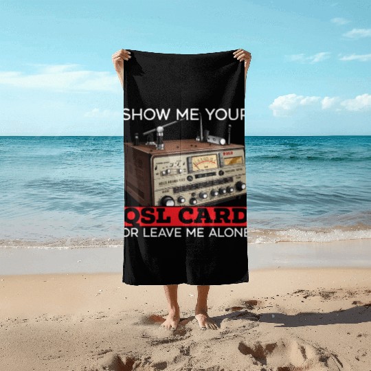 Ham Radio Operator Morse Code Radioactivity Beach Towels