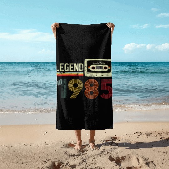 1985 Geburtstag Vintage Cassette Beach Towels