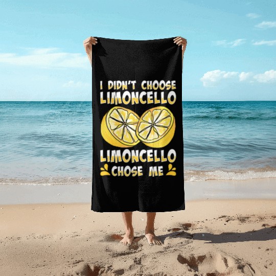 Italian Limoncello Lover Lemon Liquor Drinker Beach Towels