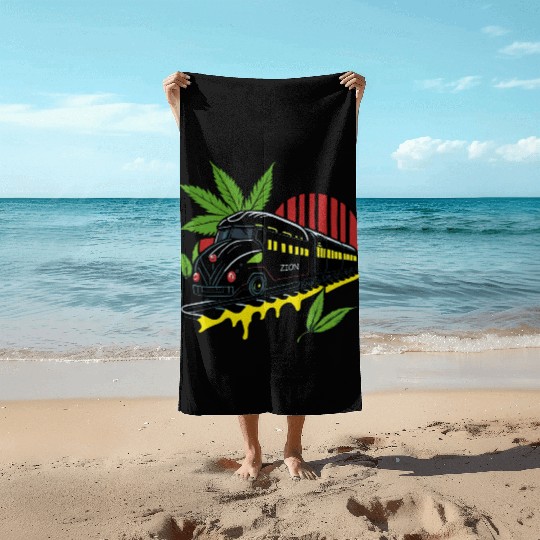Zion Train Beach Towels