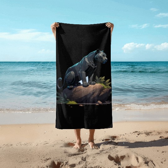 black panther Beach Towels