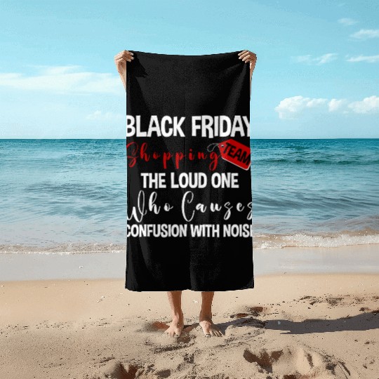 Black Friday Shopping Team 2 Beach Towels