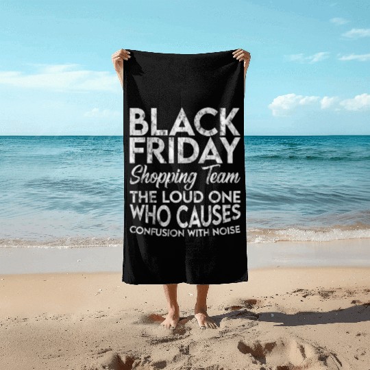 Black Friday Shopping Team 3 Beach Towels