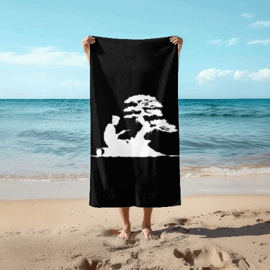 bonsai Japanese Art Beach Towels