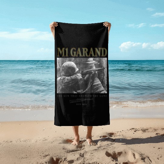 World War 2 Weapon M1 Garand Rifle Beach Towels