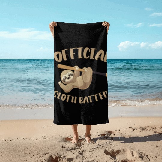 Sloth Bat Sloth Baseball Beach Towels