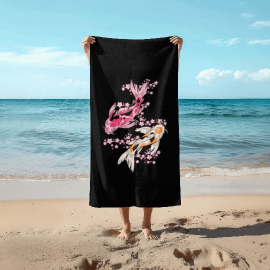 Hilarious Japan Pondfish Goldfish Chagoi Catfish Beach Towels