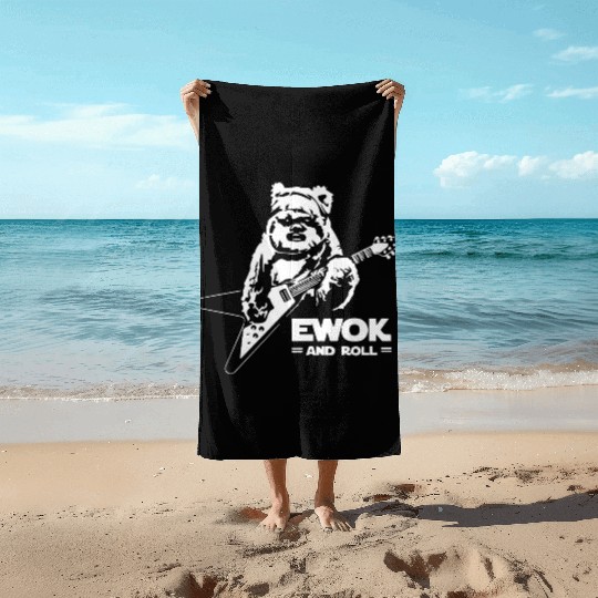New Ewok And Roll Guitar Funny Beach Towels